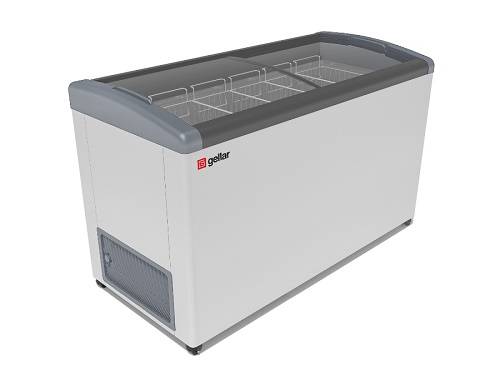 Ларь морозильный с наклонным гнутым стеклом Frostor Gellar FG 575 E серый