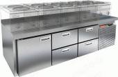 Стол холодильный HICOLD GN122/TN LT SH 1 дверь, 4 выдвижных ящика Стол холодильный HICOLD GN122/TN LT SH 1 дверь, 4 выдвижных ящика