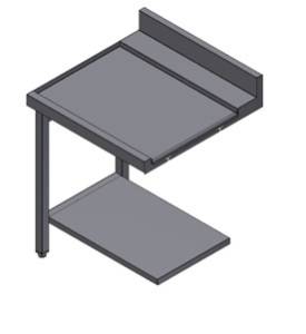 Стол для чистой посуды Kayman СПМ-112/0707 П к посудомоечным машинам Apach AC800 слева