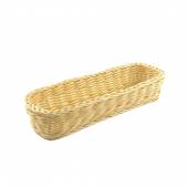 Емкость для столовых приборов 27*9*5,5 см. прямоуг. бежевая полиротанг MGprof