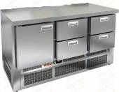 Стол холодильный Hicold GNE 122/TN O1 дверь 4 ящика (агрегат внизу) Стол холодильный Hicold GNE 122/TN O1 дверь 4 ящика (агрегат внизу)