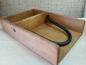 Органайзер сервировочный Loft 2 секции H=4,5,L=21,B=14см дерево, металлич. дуга-держатель