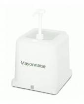 Диспенсер для соусов,"Майонез" 2 литра, белый,пластик