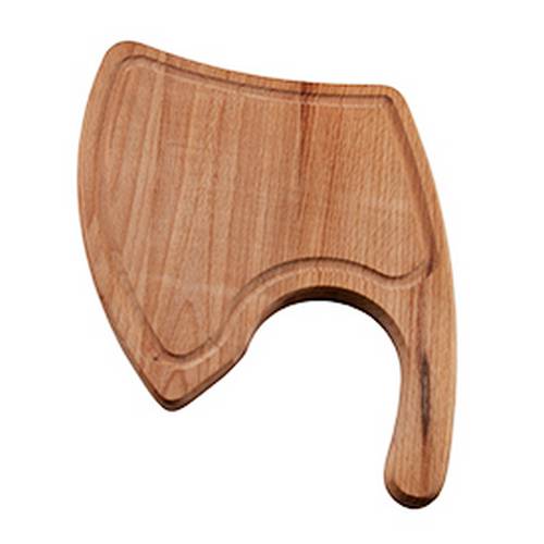 Доска для подачи 300*230*20 мм. "топор" с желобком и ручкой, бук