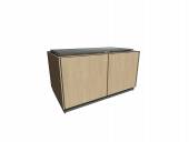 МОБ-Д-В-О 1600х1000х860 серия RD1 Каркас с обшивкой ЛДСП, двери, полка, под встройку, островной