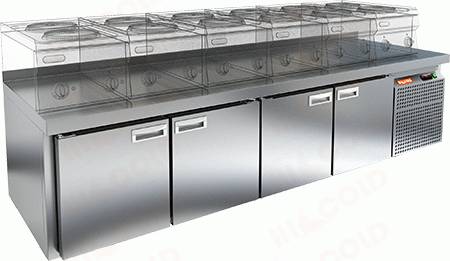Стол холодильный HICOLD SN 1111/TN LT SH  4 двери 