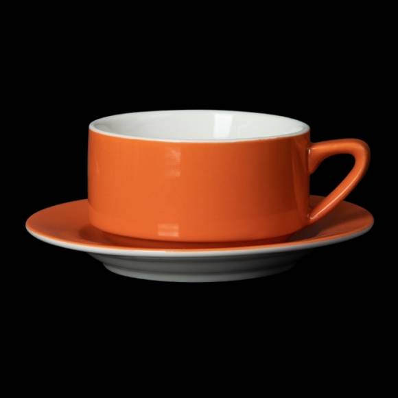 Чайная пара 300мл Corone Gusto оранжевая фк1745