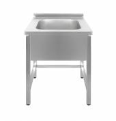 Ванна моечная 1-а секционная 600*700*850 гл.450 с бортом (цельнотянутая мойка)