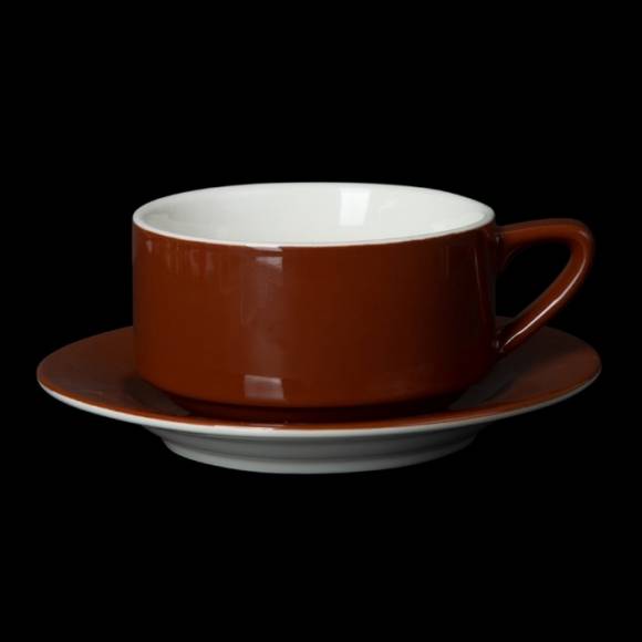 Чайная пара 300мл Corone Gusto коричневая фк1746