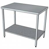 СПП стол производственный с полкой и без борта 1500*700*850 на колесной базе