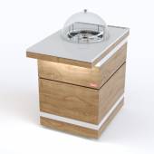 Прилавок диспенсер для тарелок тепловой пристенный RBN40HSW-С ШС Filin 600x950x860мм