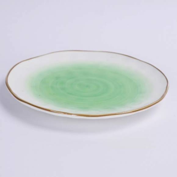 Тарелка круглая d=19 см, фарфор,зеленый цвет "The Sun" P.L. 170629 /6/ Тарелка круглая d=19 см, фарфор,зеленый цвет "The Sun" P.L. 170629 /6/