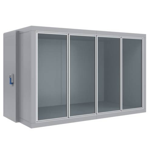 Камера холодильная со стеклянным фронтом Polair КХН-7,66 СФ 3290х1360х2200 четыре двери Х7