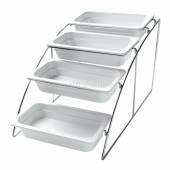 Подставка 4-ярусная для гастроемкостей GN1/3 (360*525*325 мм) хром P.L.-SUN. MWS13C 81200573 Подставка 4-ярусная для гастроемкостей GN1/3 (360*525*325 мм) хром P.L.-SUN. MWS13C 81200573