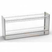 Полка для сушки тарелок и стаканов 2-х уровневая 760*300*500 (эконом) с поддоном