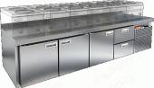 Стол холодильный HICOLD SN 1112/TN LT SH  3 двери 2 ящика  Стол холодильный HICOLD SN 1112/TN LT SH  3 двери 2 ящика