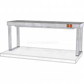 Полка настольная одноярусная с подогревом ТТМ ПНПК1-120/3 97037 Полка настольная одноярусная с подогревом ТТМ ПНПК1-120/3 97037