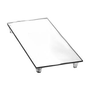 Поднос зеркальный 530х325х30мм APS на ножках 00961  04081001