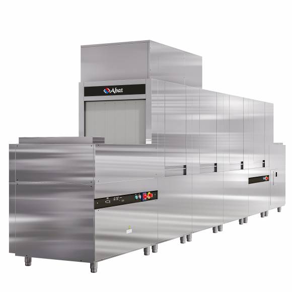 Посудомоечная машина туннельного типа Абат МПТ-3000К с пальчиковым конвейером (правая)
