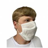 Маска защитная одноразовая 3-х слойная из спанбонда на резинках /20/