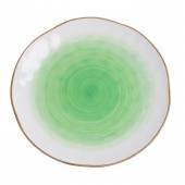 Тарелка круглая d=21 см, фарфор,зеленый цвет "The Sun" P.L. 170627 /6/